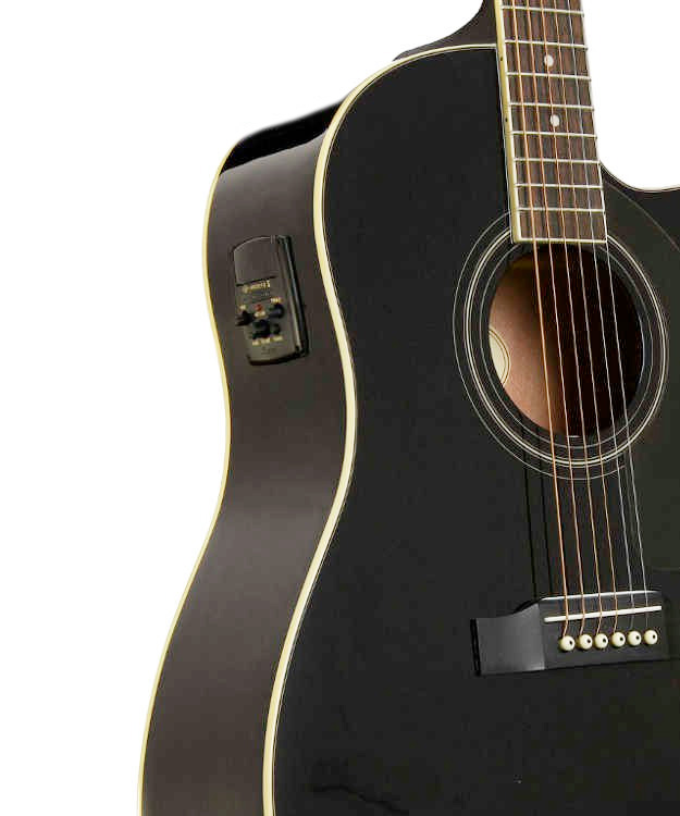 Guitarra electroacústica Epiphone AJ-220SCE Ebony - Imagen 3