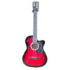 guitarra acústica roja con borde negro california CALC5TCWRS