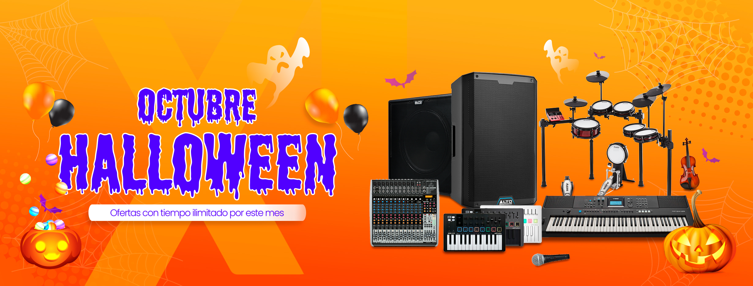 Ofertas halloween en instrumentos musicales expomusic